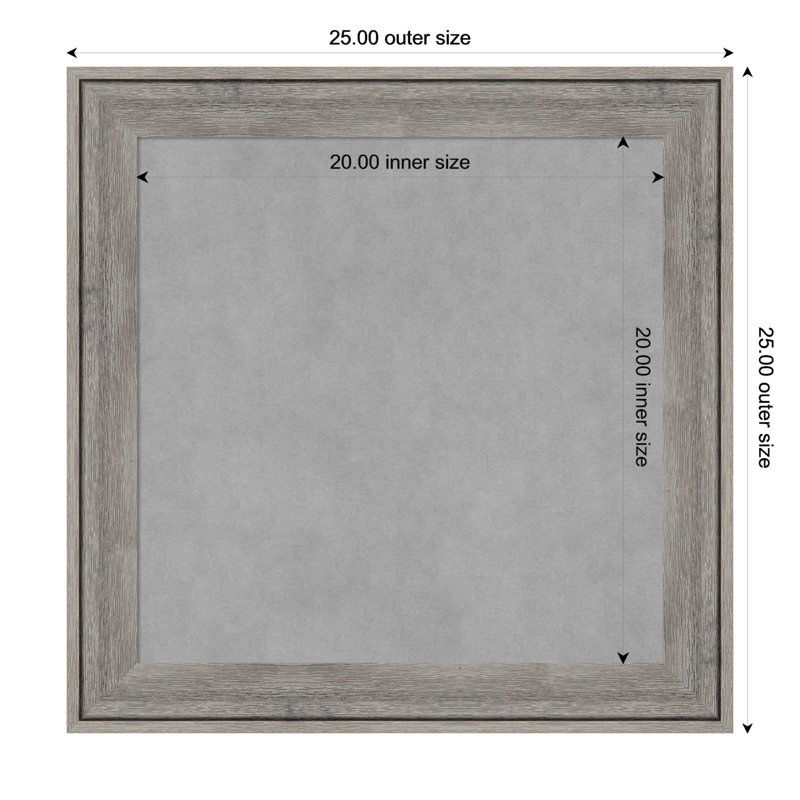 Tableau magnétique gris Regis, 25" H x 25" W