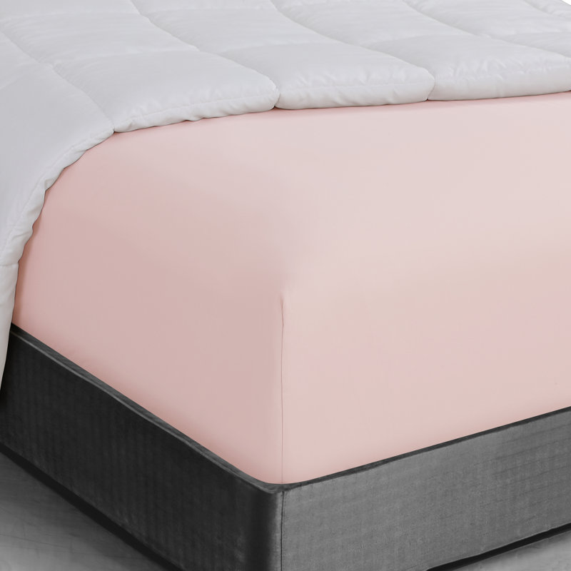 Drap-housse en microfibre douce - Basics by Wayfair ™, Drap-housse de taille très grand, Rosé