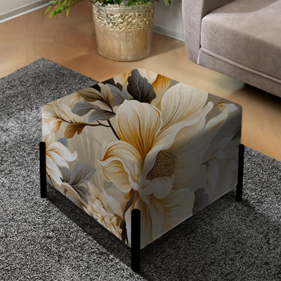 Antique Antique Floral Elegance III - Repose-pieds carré floral