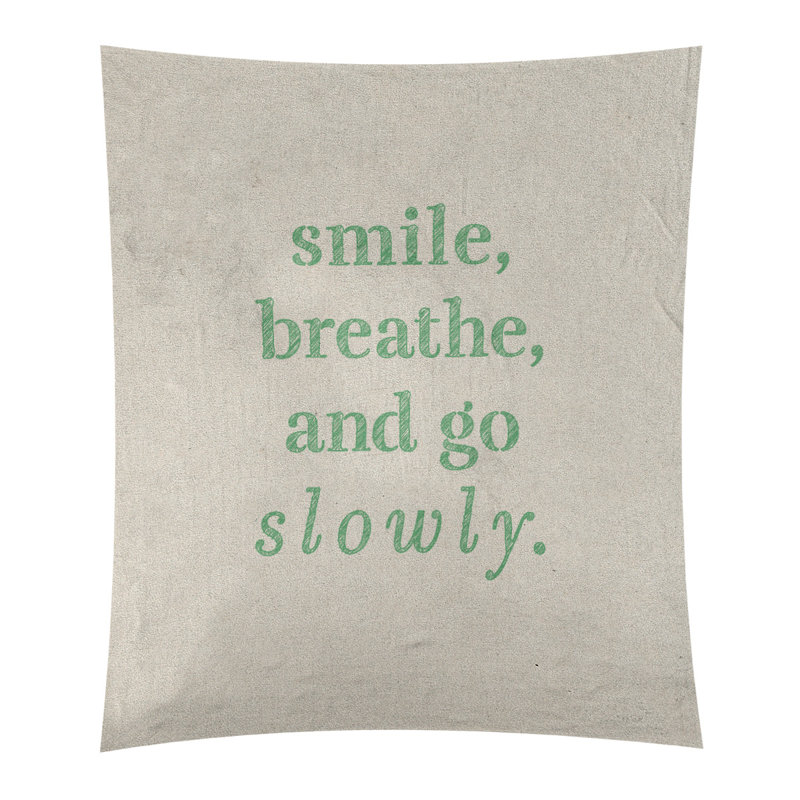 Tapisserie de polyester à quote-main lente, Blanc / vert, H 60 po x l 51 po