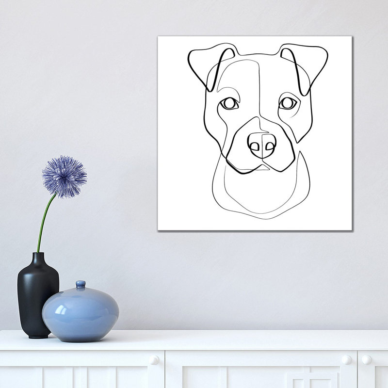 Pittie Pup by Dane Khy - Wrapped Canvas Gallery-Wrapped Canvas Giclée, 45.72 cm H x 45.72 cm W