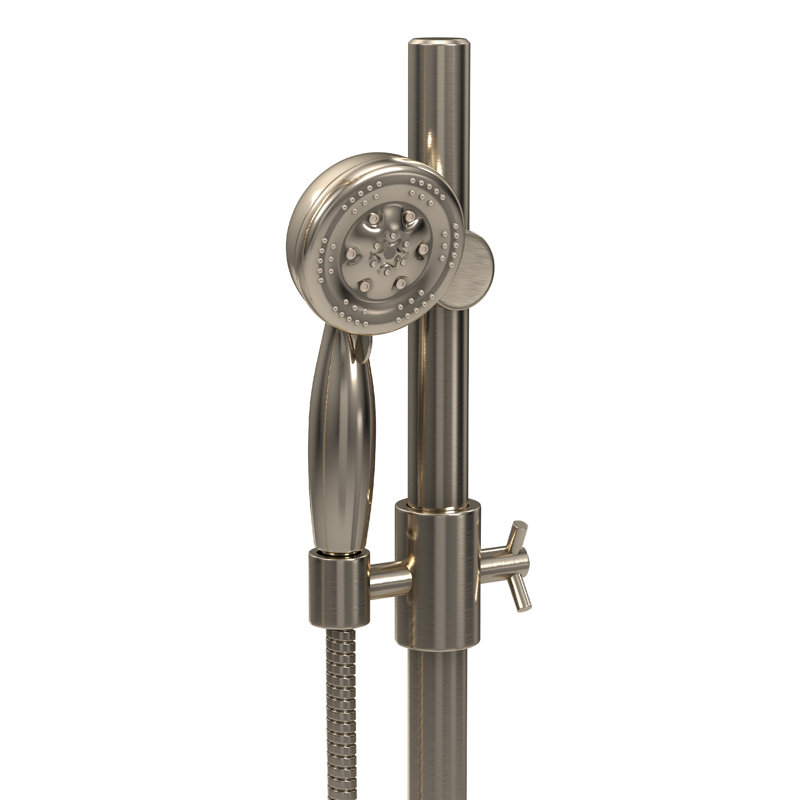 Système de douche à pluie AquaRain 8 po avec barre coulissante réglable et douchette multifonction, Nickel brossé