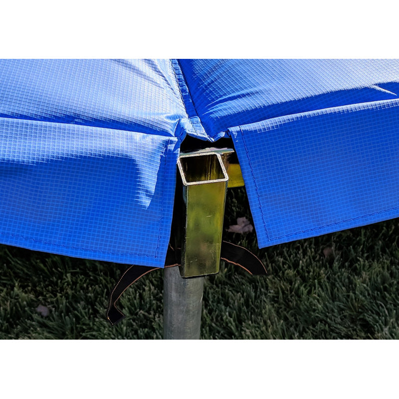 Trampoline rond de 15 pi avec enceinte de filet de sécurité pour cour arrière