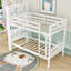 Lit simple superposé simple en bois avec rangement intégré et tête de lit intégrée-802255272