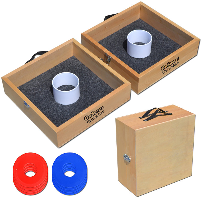 Premium Solid Wood Washer Toss Game