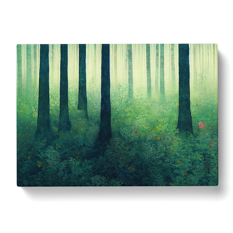 Watercolour Forest Vol.4 - Wrapped Canvas Painting, 35cm H x 50cm W x 3cm D