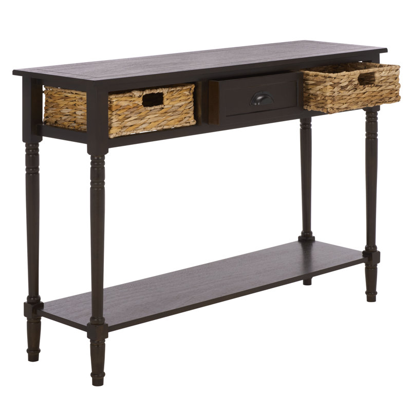 Console en bois massif 44,5 po Painswick, Chocolat noir
