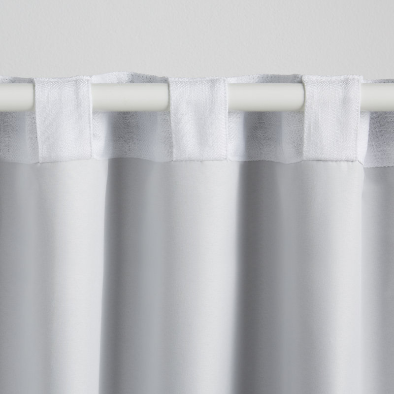 Rideau en lin 100% occultant avec passe-tringle et passe-tringle Lauren Ralph Lauren, L 52 po x L 84 po, Blanc
