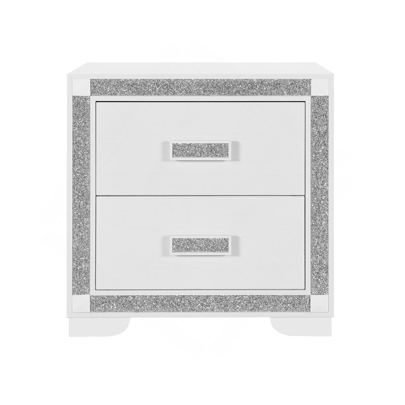 Table de chevet Soulmarie, Blanc