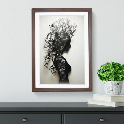Woman Contemporary - Single Picture Frame Print on Wood
