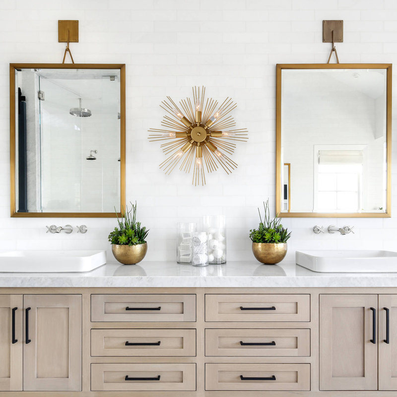 Aceituno Soleil Sunshine Steel Flush Mounted Sconce, Gold