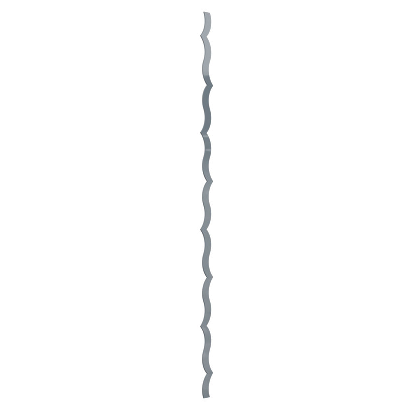 Ensemble de panneaux muraux décoratifs en acrylique réglables May (paquet de 43), H 47 po x l 2,125 po, Gris foncé