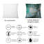 Turquoise et gris luxueux abstrait Art fluide II - coussin décoratif imprimé moderne-1037300414
