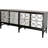 Legault Mirrored 4-Door Buffet Table – 72" Glam Sideboard with Spike Design and Interior Shelving-24736258