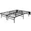 Base de lit pliable pleine grandeur - métal noir, hauteur de 14 pouces, avec supports de plateforme en métal pliables, capacité de poids de 1000 lb-430436538
