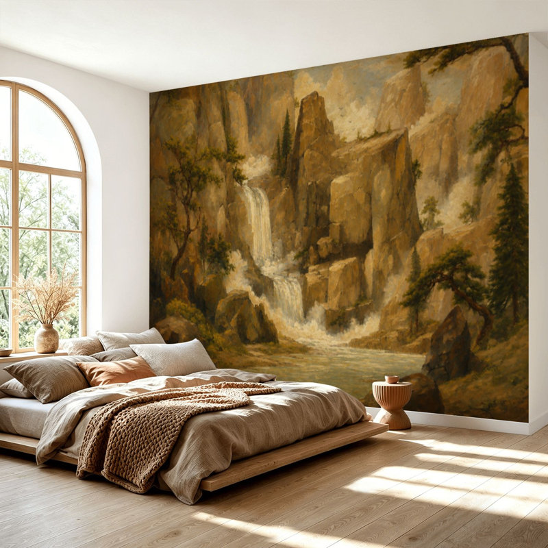 Papier peint adhésif auto-adhésif moderne pour la chambre à coucher L 69 po x l 96 po Peel and Stick