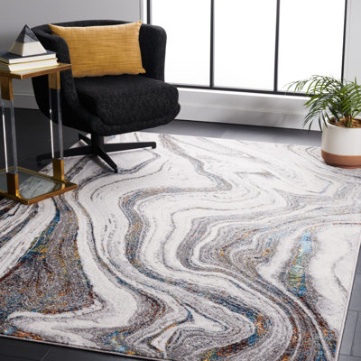 Alohi 211 Area Rug In Gray / Blue Gold
