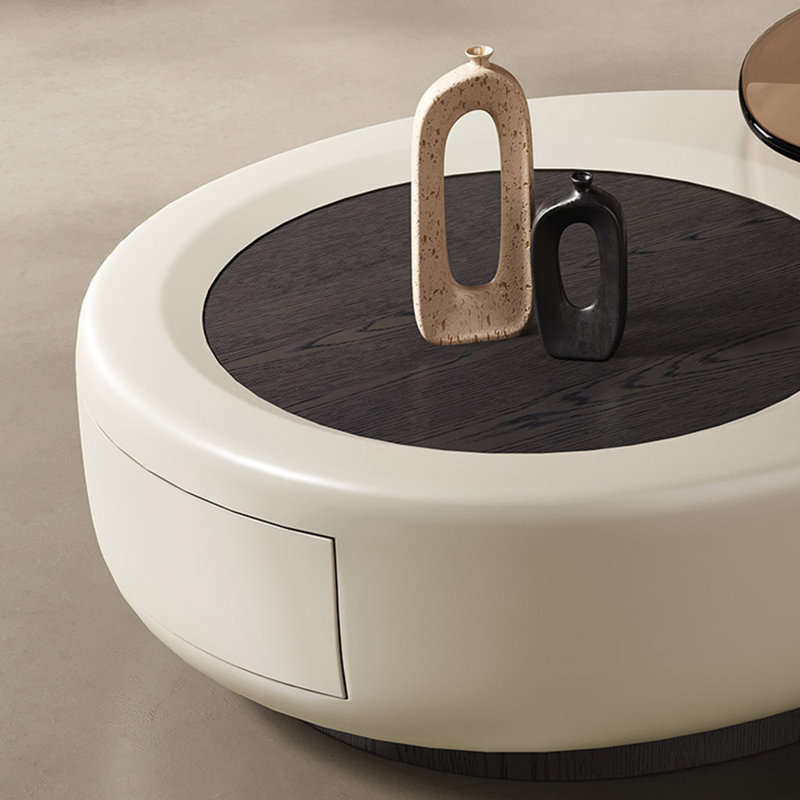 Rotating cream style end table