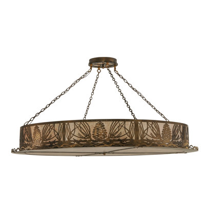 Plafonnier semi-encastré 6 lumières 72 po