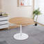 Table de salle à manger de style tulipe de 42,1 po avec plateau en téfle, table de bout et table de bout-125538264-125538258-125538260