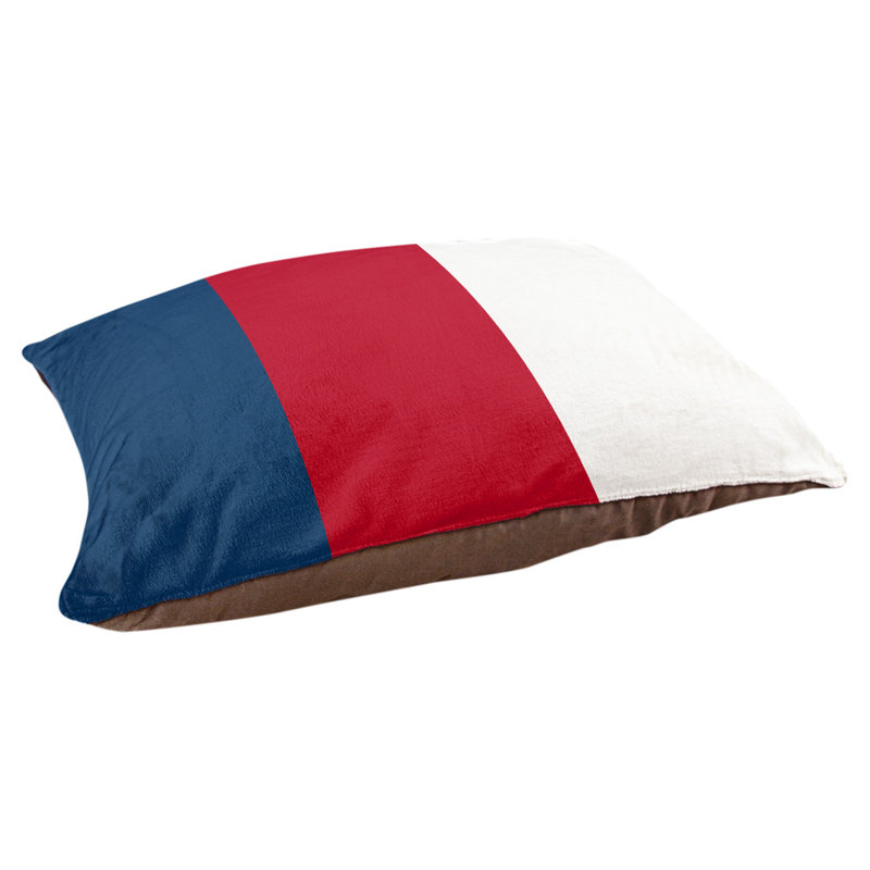 Coussin Los Angeles Anaheim, Grand (l 40 po x P 30 po x H 14 po), Bleu marine / rouge / blanc