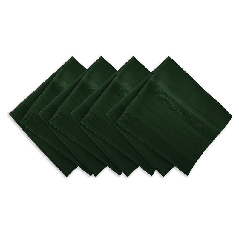 Robyn 100% Polyester Striped Square Napkin, Hunter