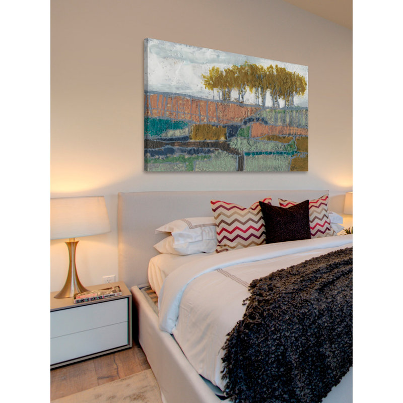 Patchwork Landscape II - Wrapped Canvas Painting, 41cm H x 61cm W x 4cm D