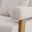  Cynthia - Causeuse moderne en tissu blanc et bois