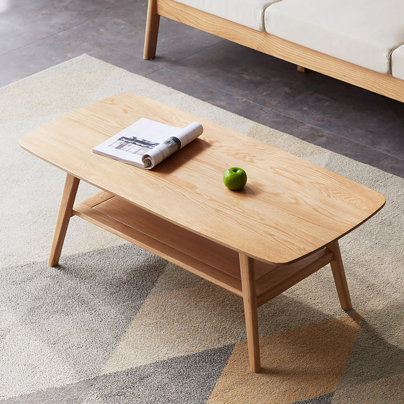 Center Table Low Table 100% Solid Wood Top Plate Desk Coffee Table
