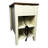 Brown + White Table With Charging - Living Room End Drawer And Storage Cabinet Style Bedside Feature Spacious Barn Door