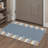 GeoStripe Geometric Machine Washable Blue Indoor Area Rug with Non-Slip Backing-492504730