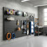 Slatwall Panel 8' X 4' Black Pvc Garage Organizing System With 30Pcs Accessories Set