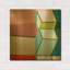 «Angles No. 2» par Naomi Taitz Duffy, art mural en métal doré, 24 po x 24 po-133566780
