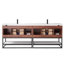 Meuble-lavabo double autoportant avec plateau Mahon 84-225249569-225227210