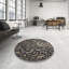 Tapis noir/blanc cassé tissé à la machine-231433560