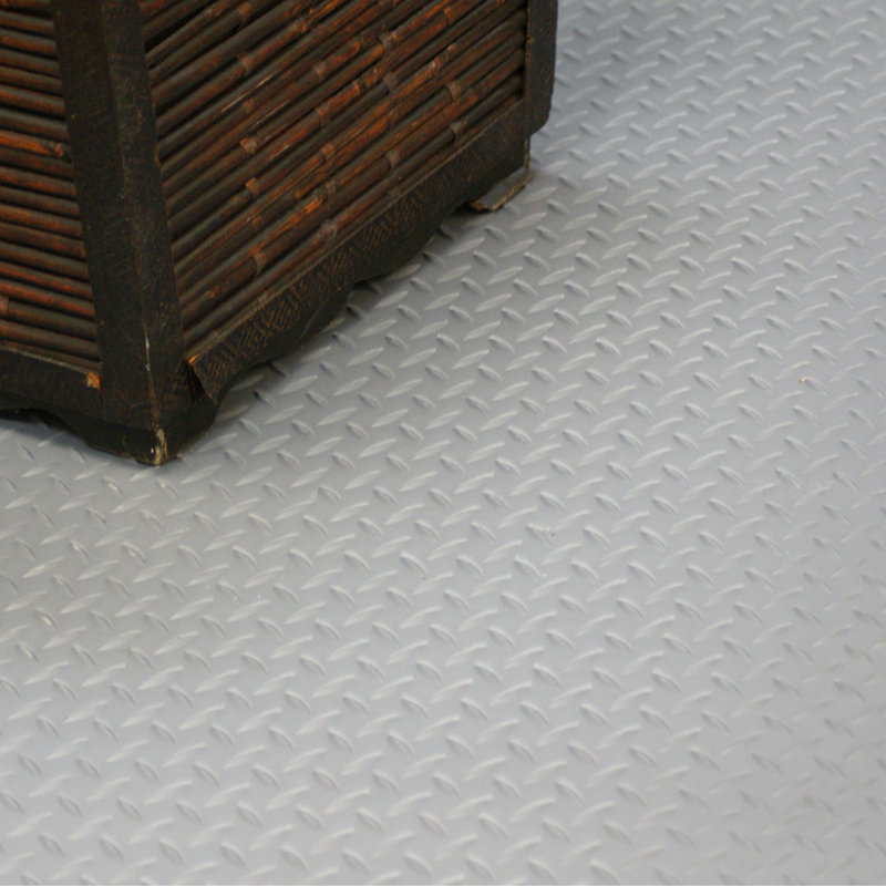 Revêtement de sol en caoutchouc Diamond, Gris foncé, 0.14" H x 36" W x 72" D