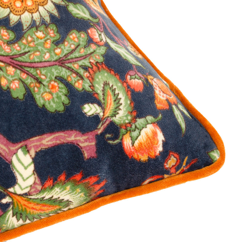 Georgia Floral Blue Square Cushion
