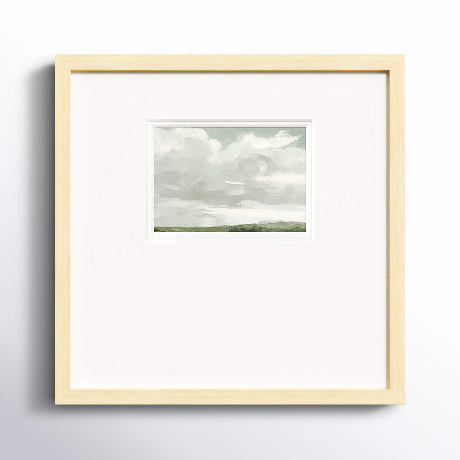 Gray Stone Sky III, 17" H x 17" W x 1.25" D, Gray