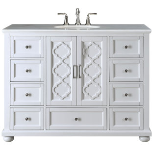 Ali 48'' Single Bathroom Vanity with Marble Top