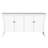 White 4-Door With Stable Wooden Arc Legs & Bronze Accents - Versatile Storage For Contemporary Living Rooms Handles Advanced Primary Space-764162688