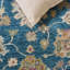 Samarkand 402 laine nouée à la main; Tapis oriental en coton bleu / ivoire-175303499