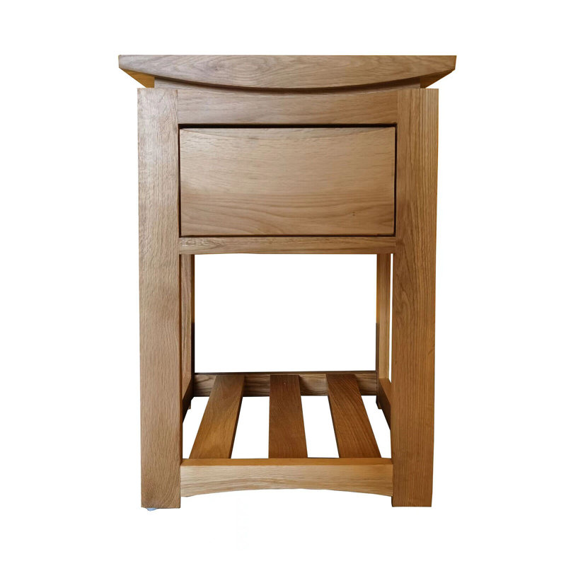 Mikes 36cm W Solid Wood Bedside Table