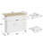 Sayre 59.4" W Manufactured Wood Rolling Kitchen Cart with Drop Leaf -106908387