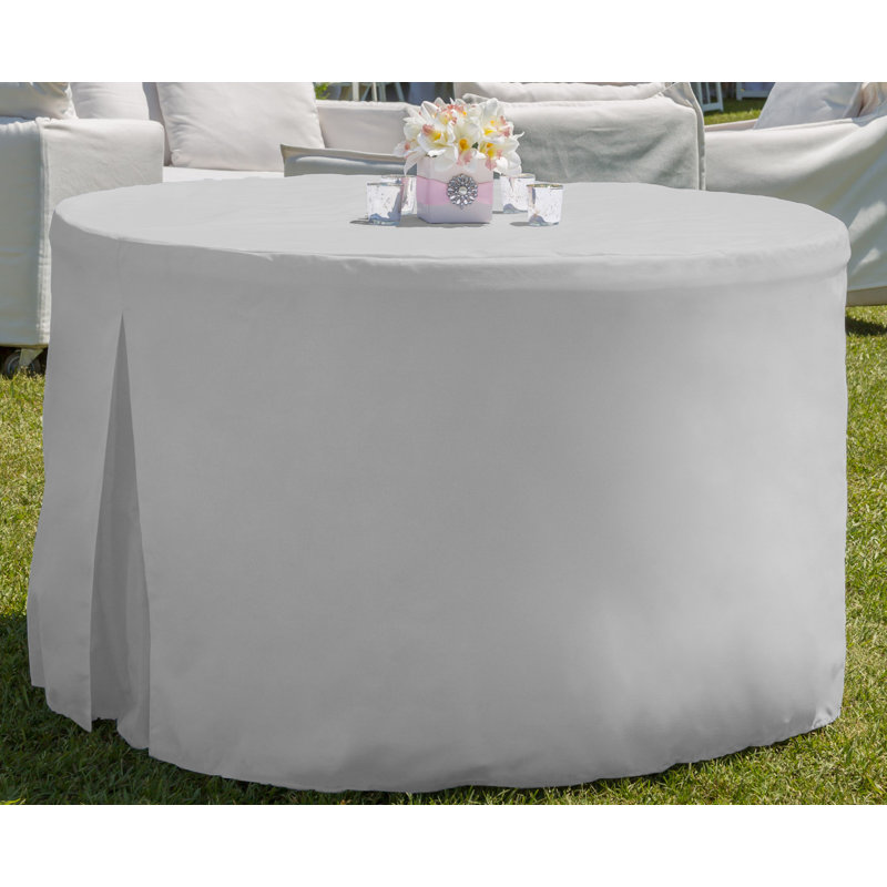 Tablevogue Round Table Cover, Silver, 60" L x 60" W