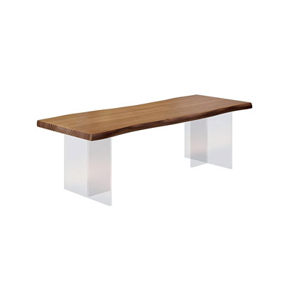 70.87"Modern minimalist floating acrylic solid wood conference table