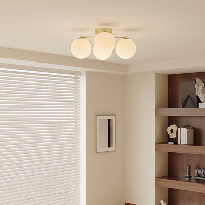 Glass Semi Flush Mount