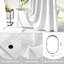 Rideau de douche de couleur unie avec 12 crochets en acier inoxydable inclus-690252629-690252631