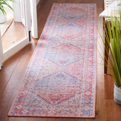 Briana Oriental Pink/Blue Area Rug