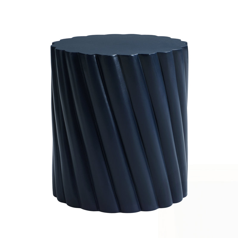 Modern Outdoor Table with Fluted Design
