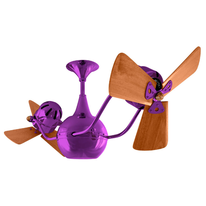 Ventilateur de plafond double 44 po avec commande murale et ensemble d'éclairage inclus Vent-Bettina, Ametista